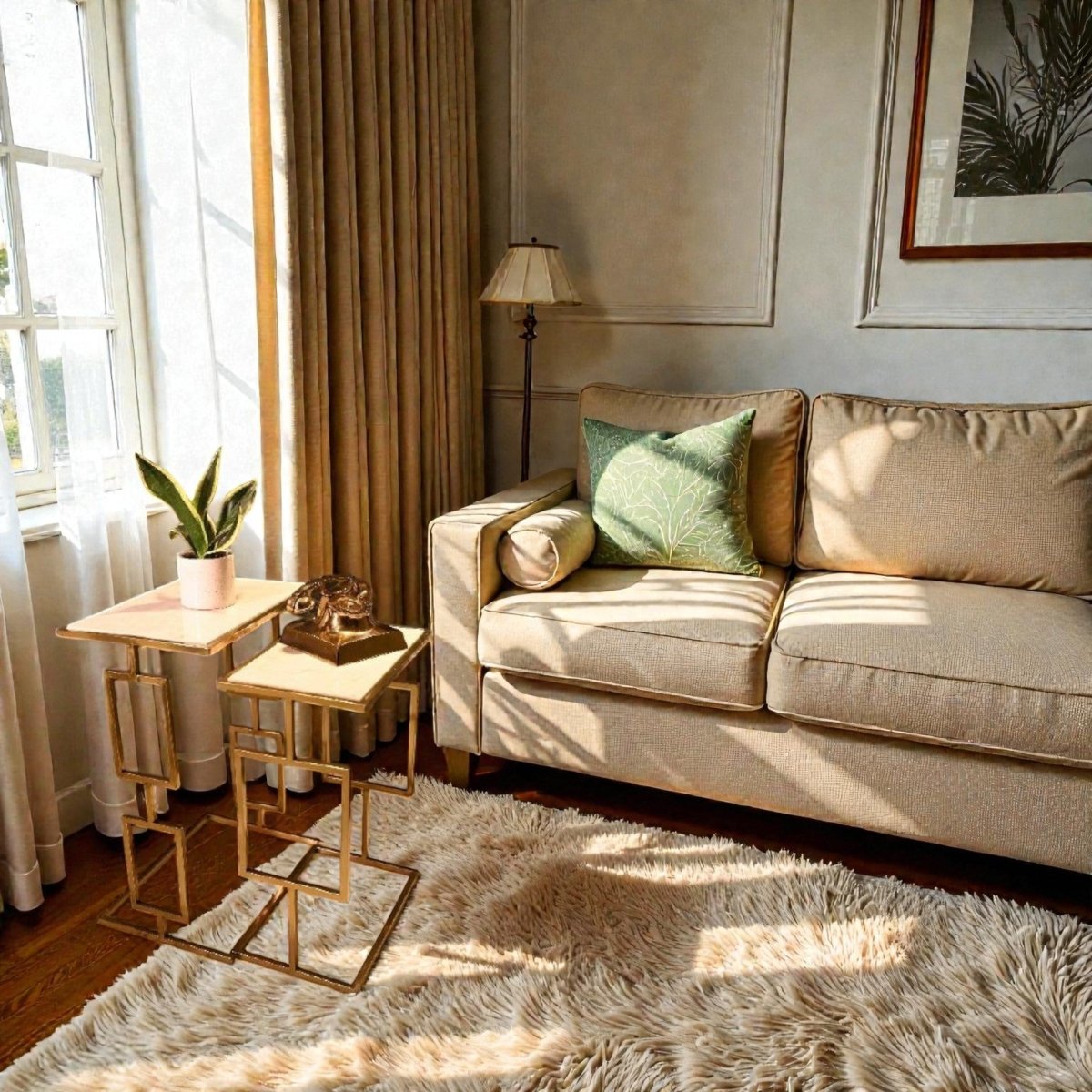 Apollo Faux Marble Nesting C - Table (set of 2)