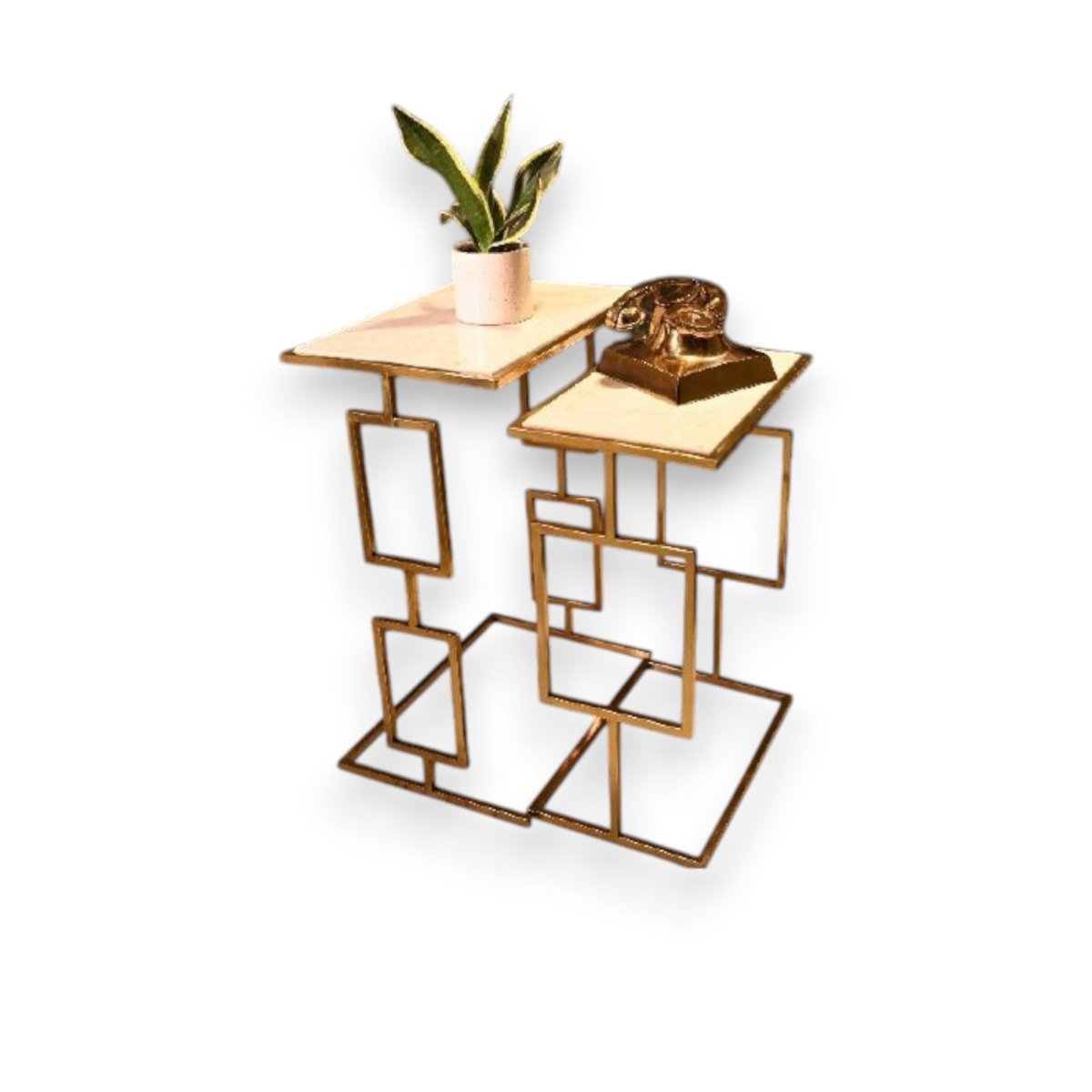 Apollo Faux Marble Nesting C - Table (set of 2)