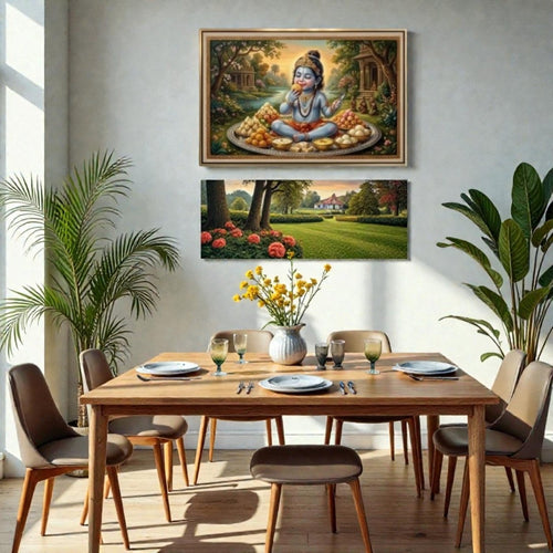 Bal Hanuman: Anjaneya’s Delight: The Bal Roop Feast (36 x 24 Inches)