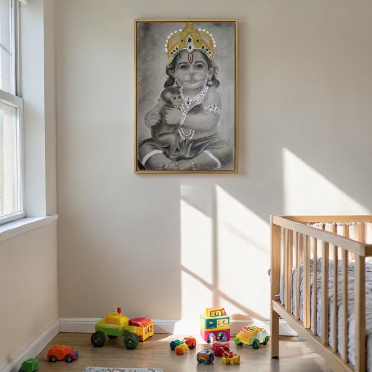 Bal Hanuman: The Anjaneya’s Grace: Balaji & The Little Vanara (24 x 36 Inches)