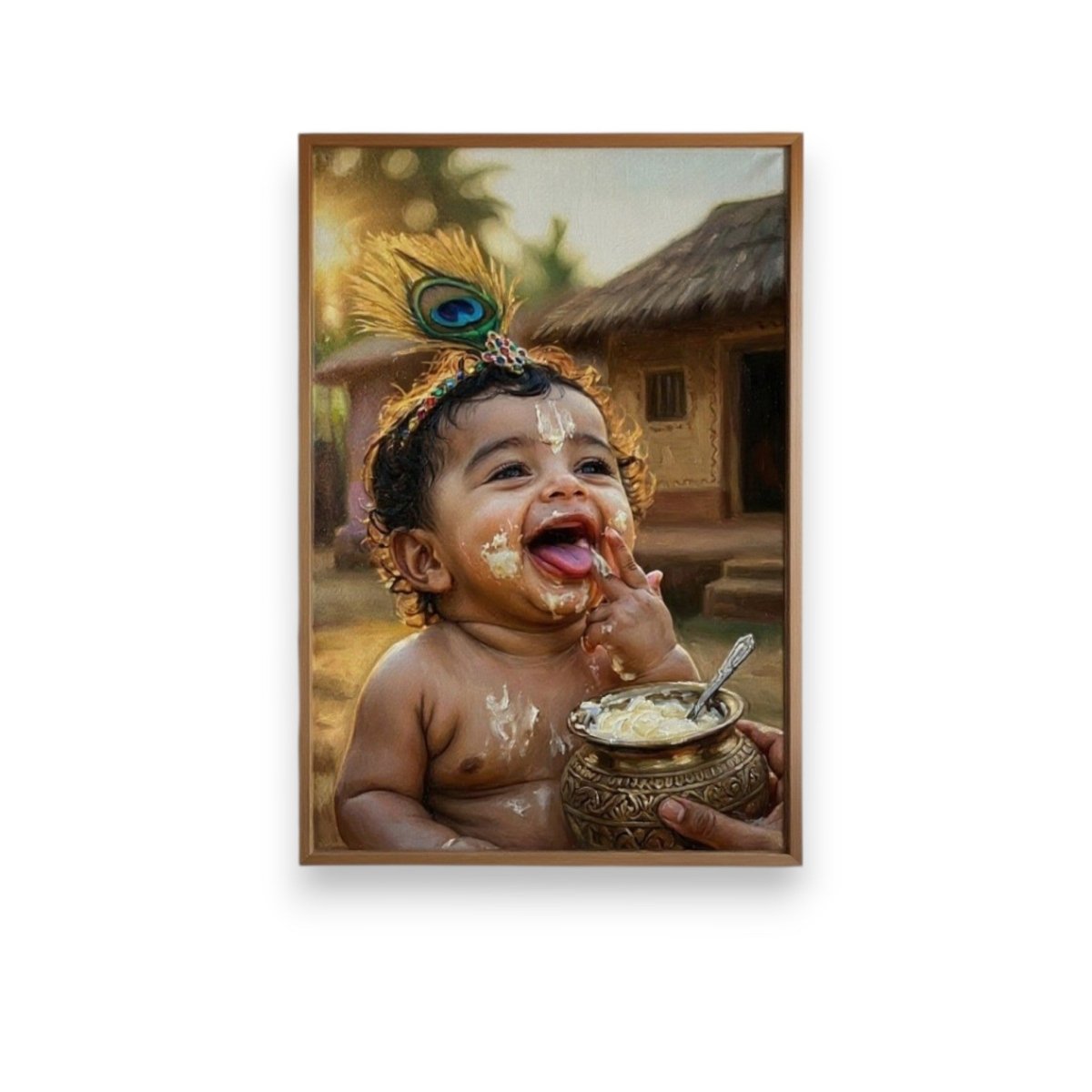 Bal Krishna: Natkhat Nand - Lala: Makhan - Chor (24 x 36 Inches)