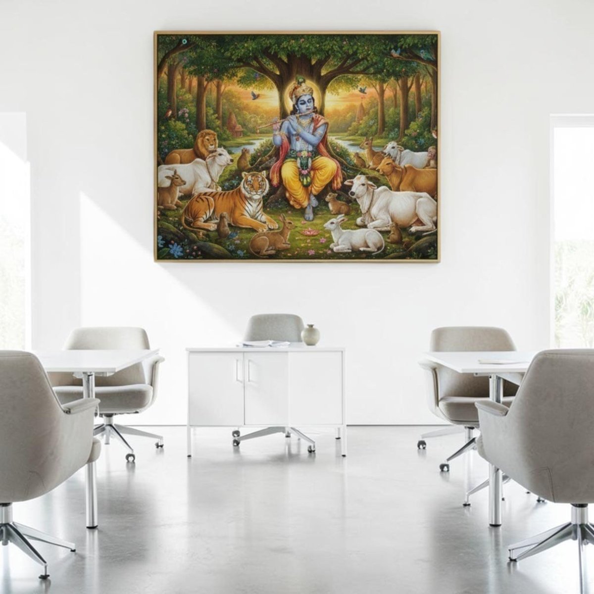 Bansuri Utsav: The Eternal Peace of Krishna’s Flute (36 x 24 Inches)
