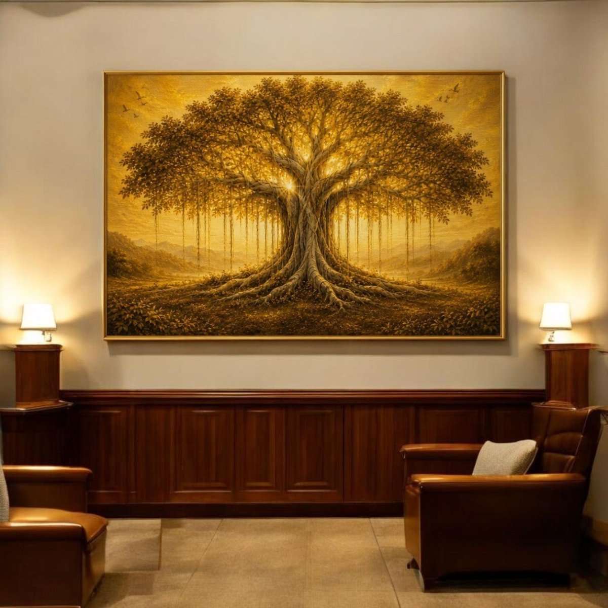 Banyan of Blessings:Sunehri Jadien, Anant Prakash (36 x 24 Inches)