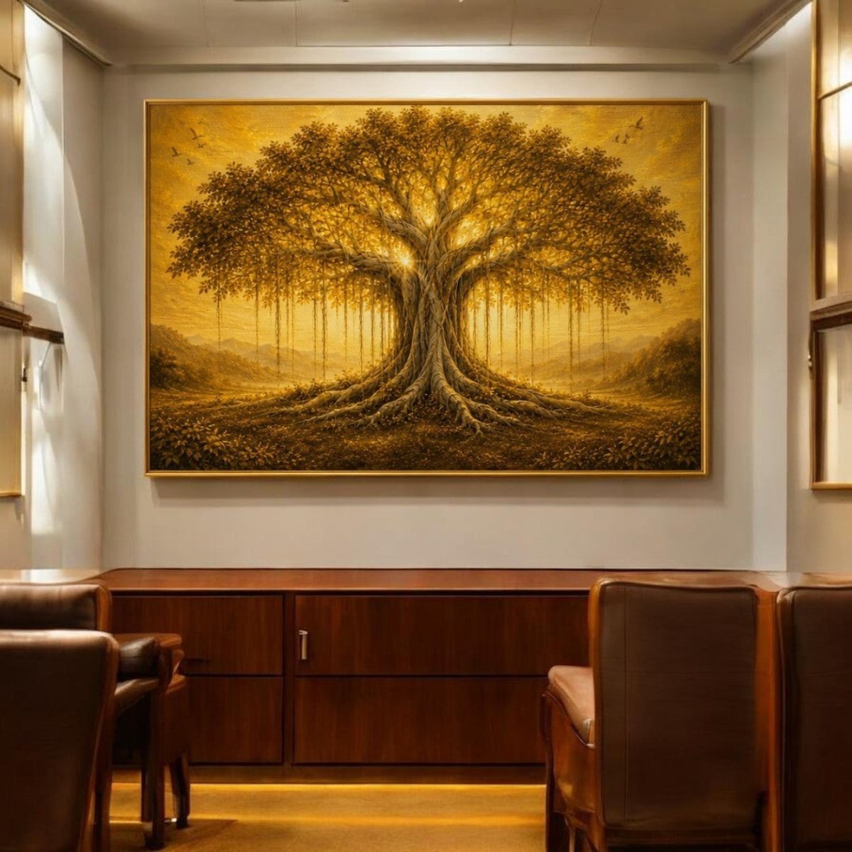 Banyan of Blessings:Sunehri Jadien, Anant Prakash (36 x 24 Inches)