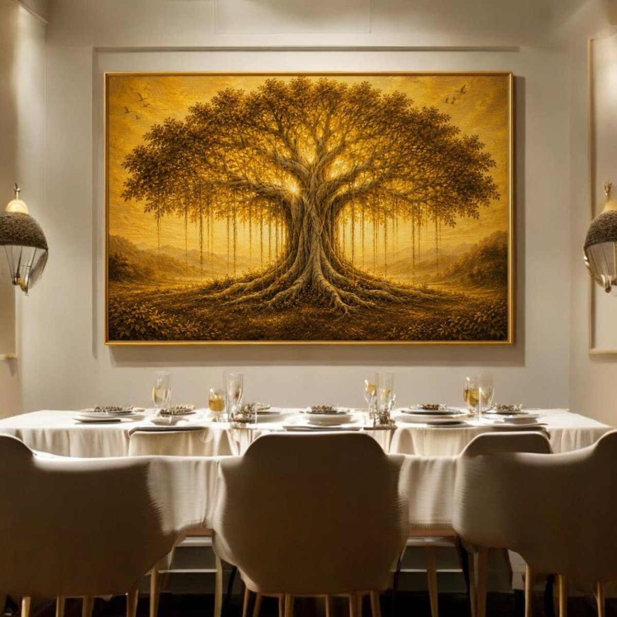 Banyan of Blessings:Sunehri Jadien, Anant Prakash (36 x 24 Inches)