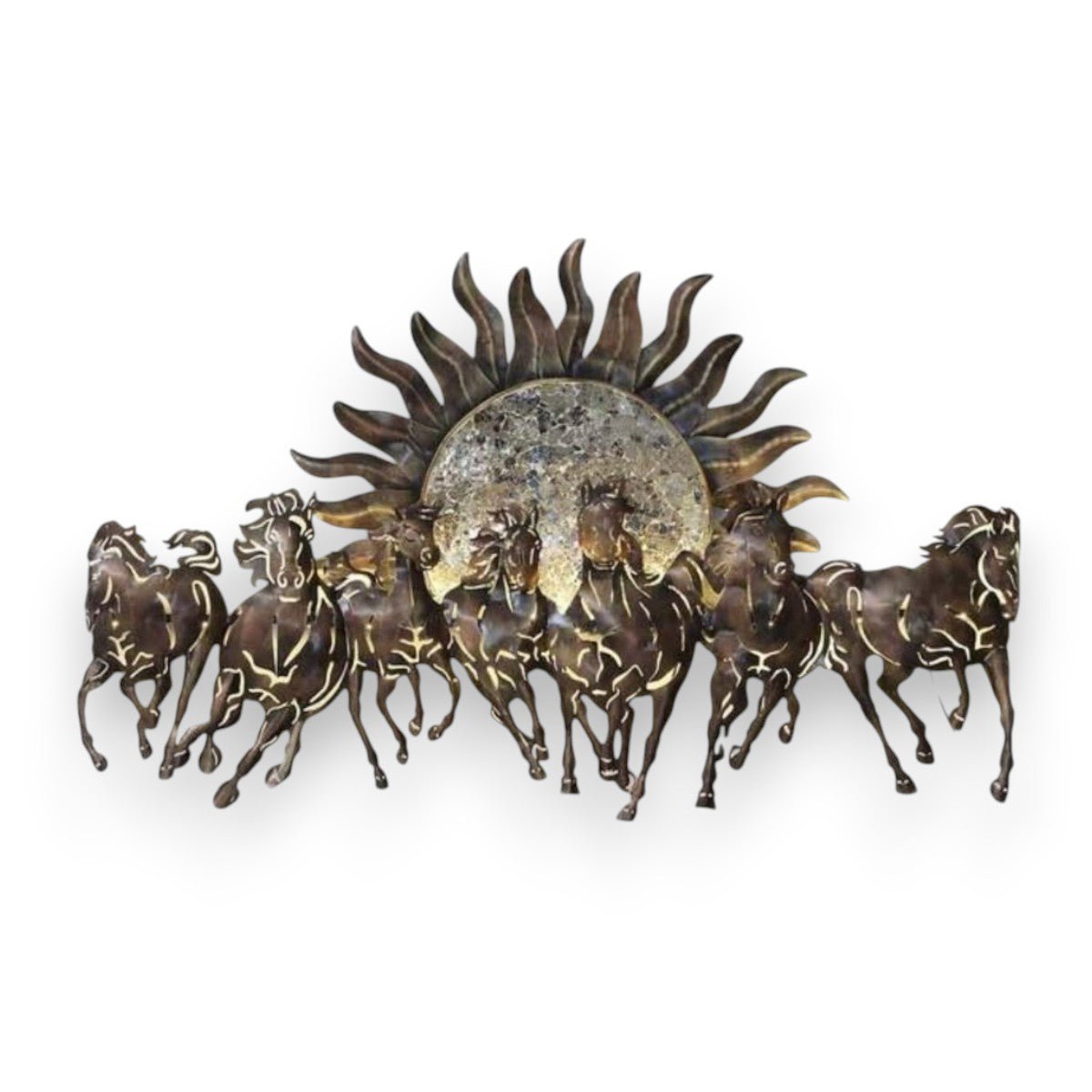 Big wall coverage Backlit 7 Horses with Sun (55 x 34 Inches)