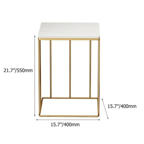 Black and Gold Marble Top Side Table