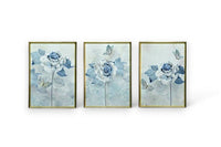 Thumbnail for Blooming on Borrowed Wings Crystal Glass Painting Set of 3 (150 x 70 Cm)