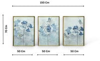 Thumbnail for Blooming on Borrowed Wings Crystal Glass Painting Set of 3 (150 x 70 Cm)