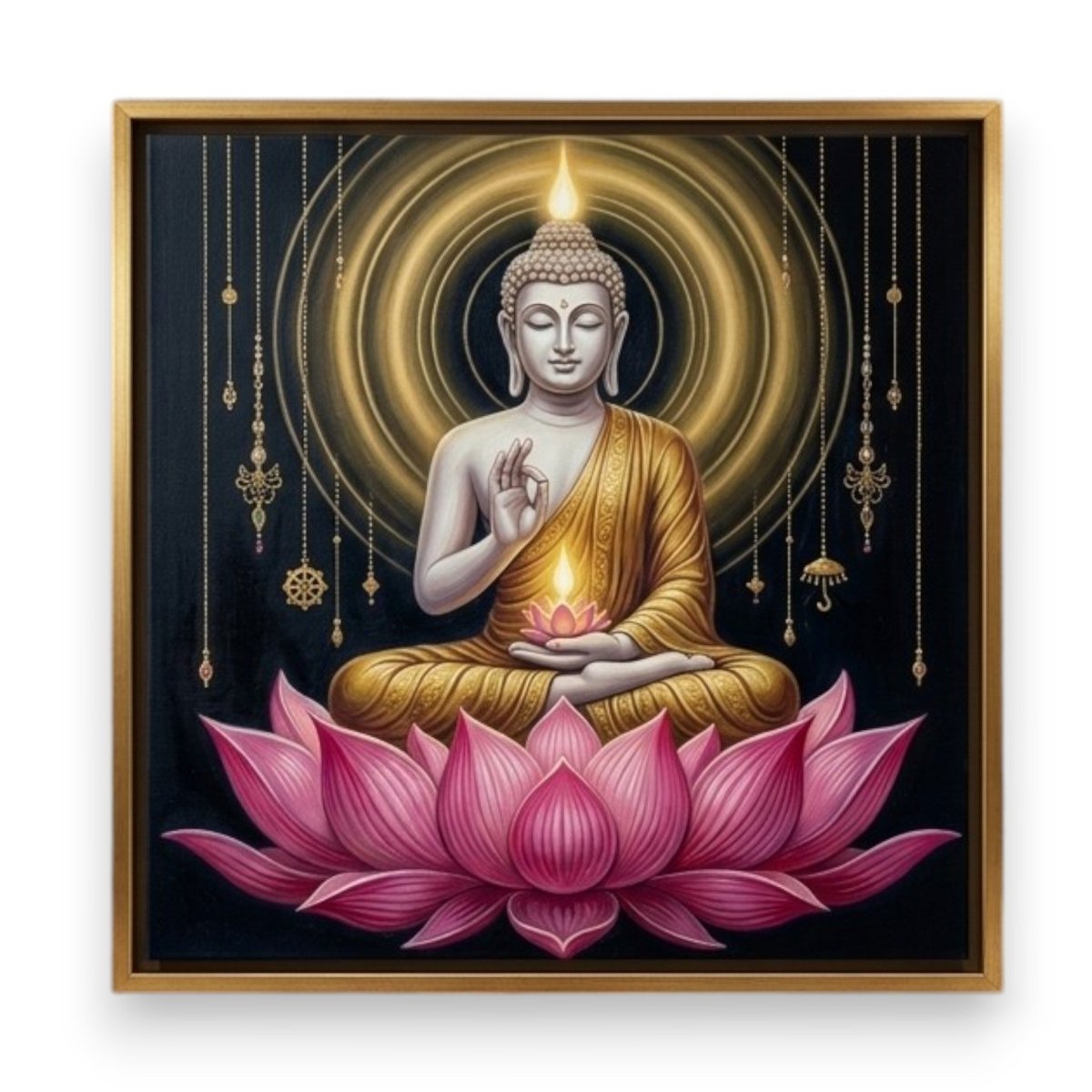 Bodhi Deepam: Shwetambara Buddha (36 x 36 Inches)
