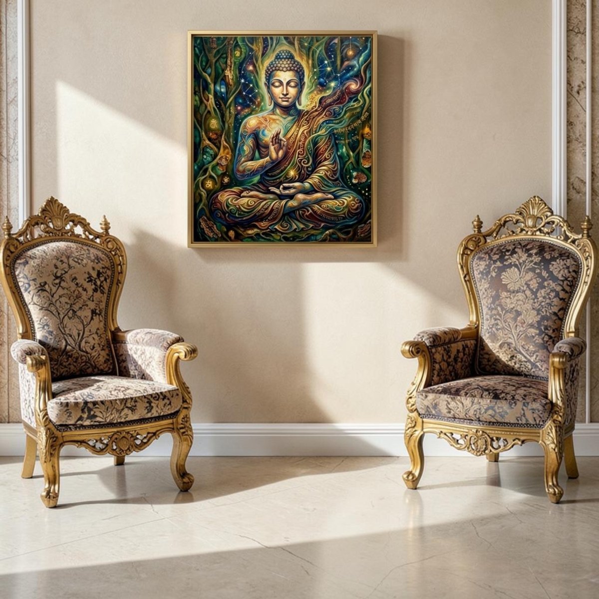 Buddha: Nirvana in the Nakshatras (24 x 36 Inches)