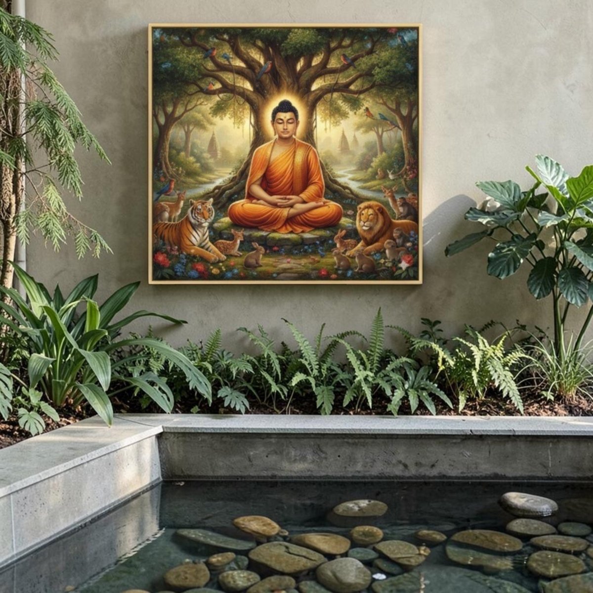 Buddha: Shanti Bodhi: The Eternal Peace of the Enlightened Soul ( 36 x 36 Inches )