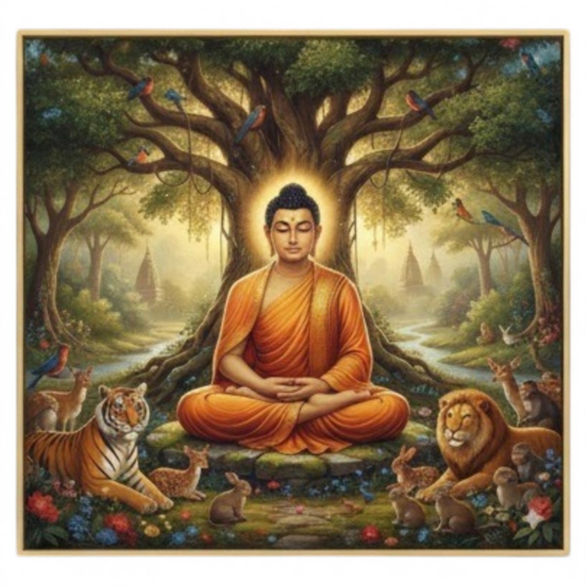 Buddha: Shanti Bodhi: The Eternal Peace of the Enlightened Soul ( 36 x 36 Inches )