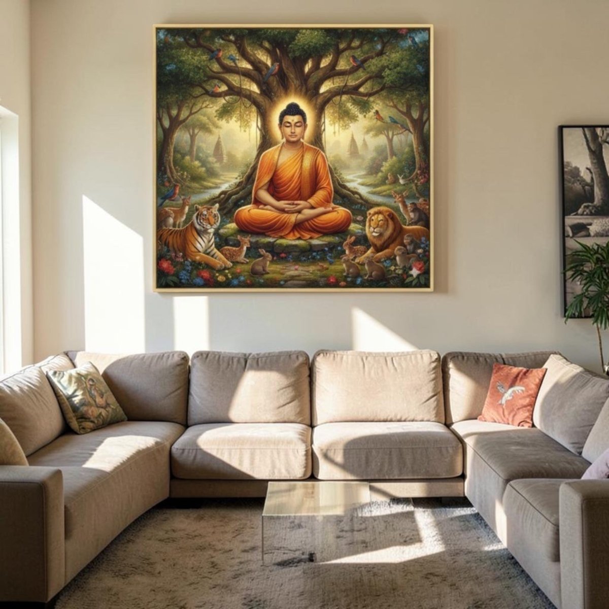 Buddha: Shanti Bodhi: The Eternal Peace of the Enlightened Soul ( 36 x 36 Inches )