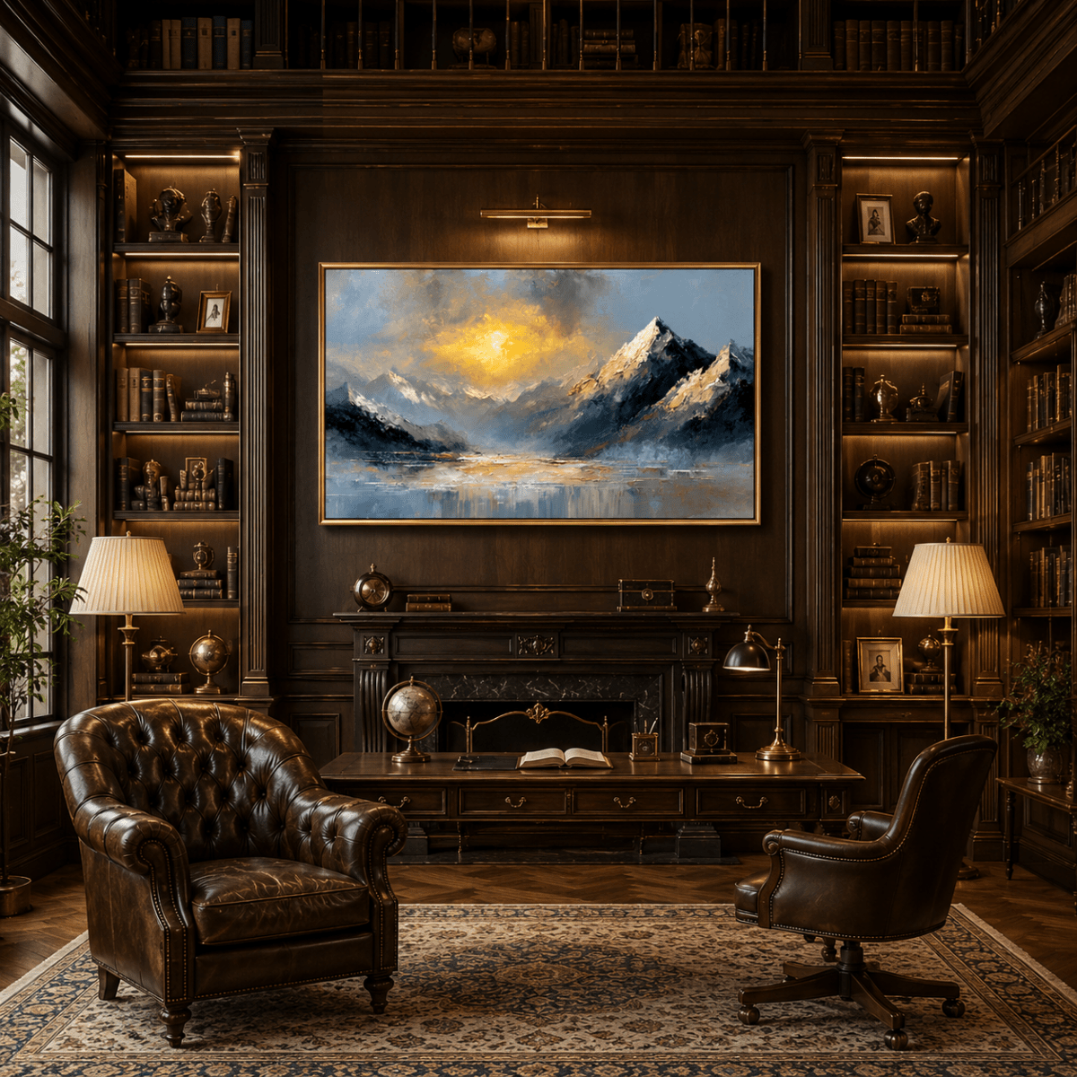 Celestial Light Over the Glacial Basin (48 x 24 Inches)