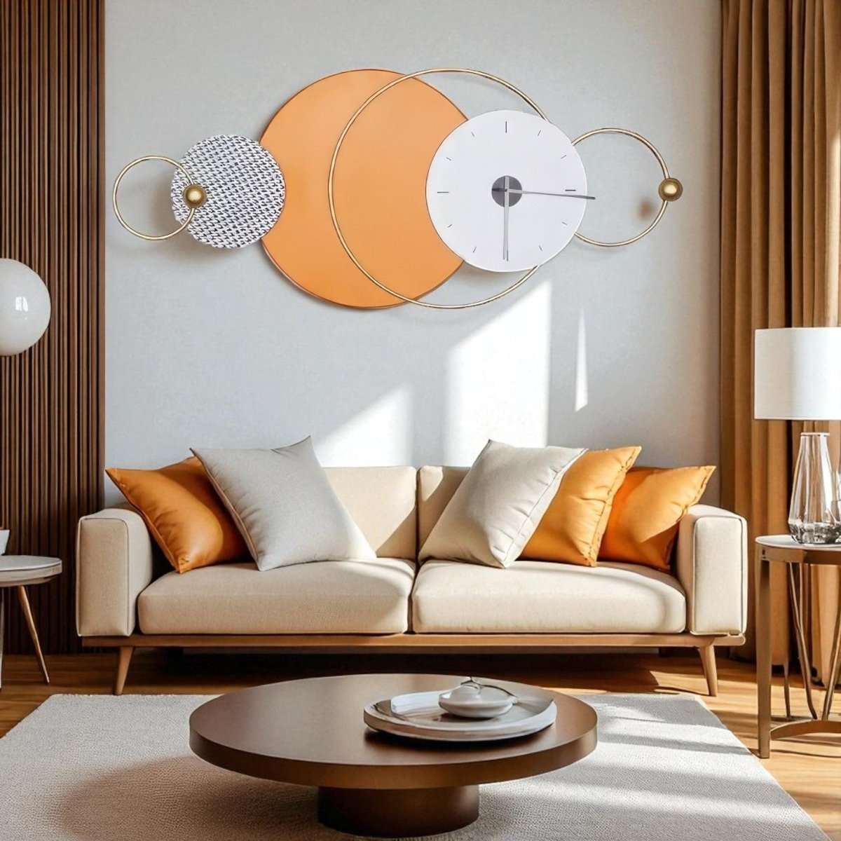 Celestial Rhythm Artistic wall clock (56 x 24 Inches)