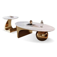 Thumbnail for Centre Table:The Serpentine Marble Tables