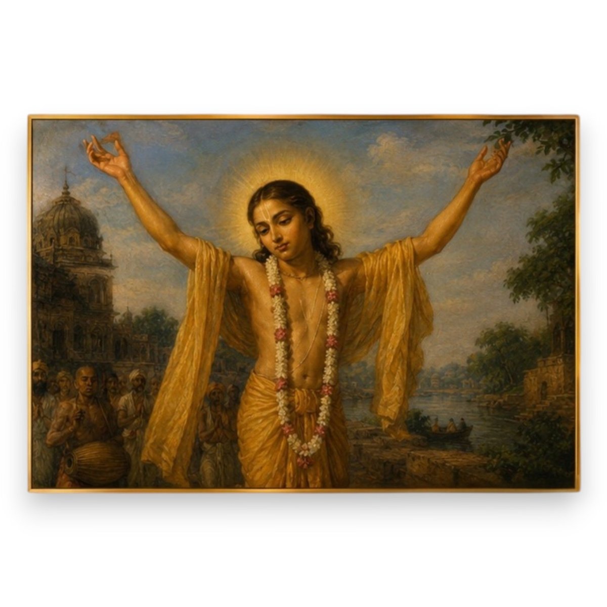 Chaitanya Mahaprabhu:The Golden Descent Gauranga Agaman (36 x 24 Inches)
