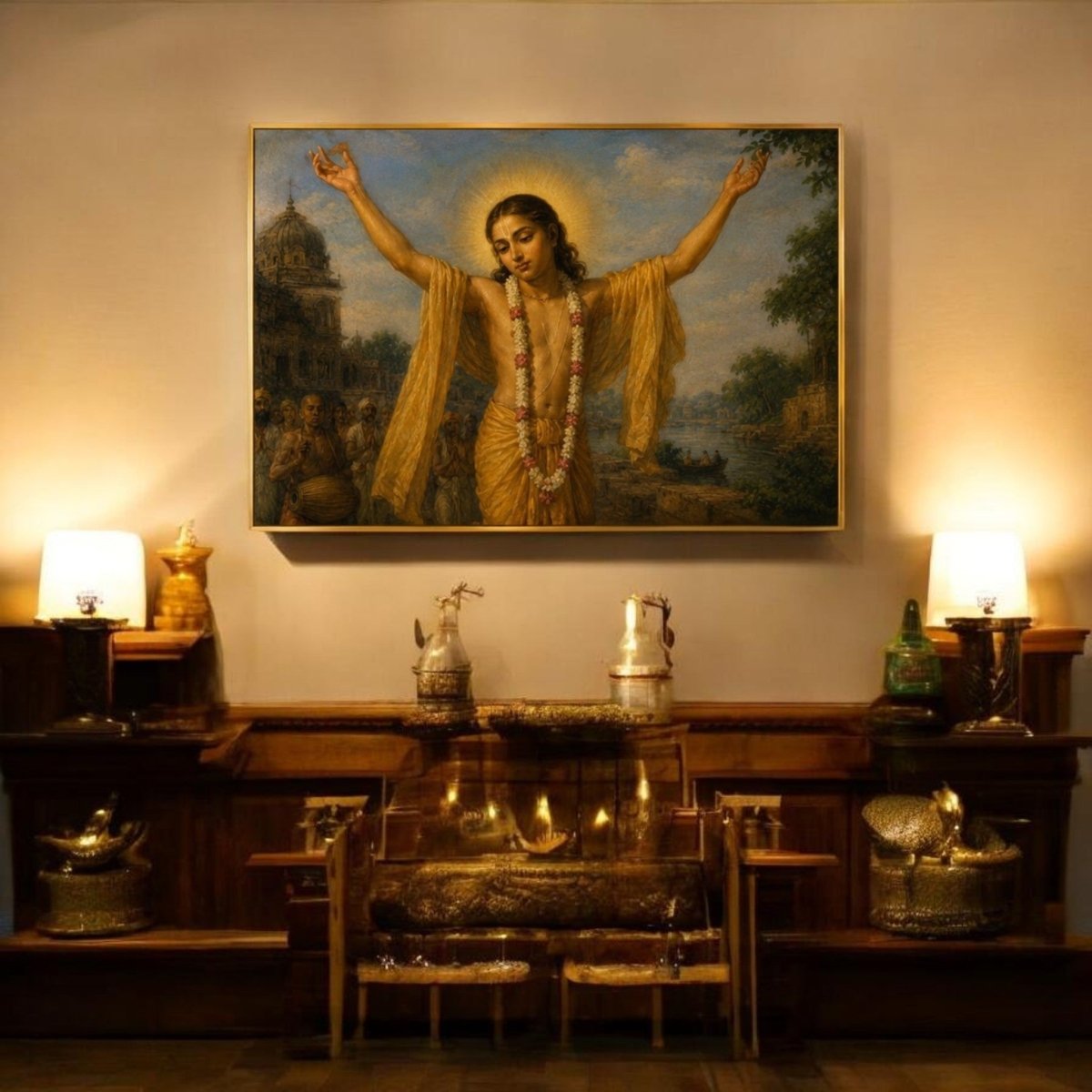 Chaitanya Mahaprabhu:The Golden Descent Gauranga Agaman (36 x 24 Inches)
