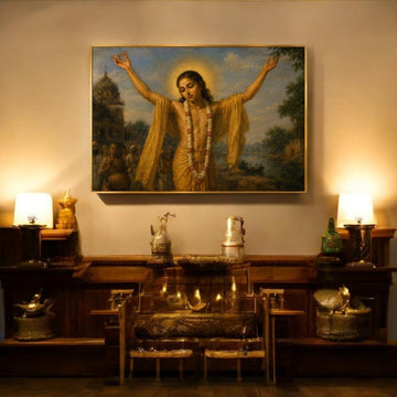 Chaitanya Mahaprabhu:The Golden Descent Gauranga Agaman (36 x 24 Inches)