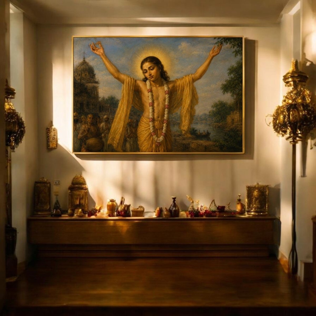 Chaitanya Mahaprabhu:The Golden Descent Gauranga Agaman (36 x 24 Inches)