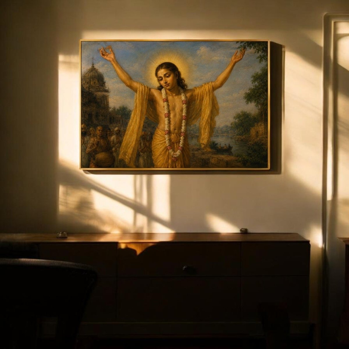 Chaitanya Mahaprabhu:The Golden Descent Gauranga Agaman (36 x 24 Inches)