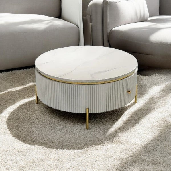 Coffee Table:The Sculpted Stowaway With Storage