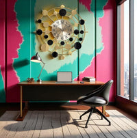 Thumbnail for Contemporary Circular Wall Art with Metallic Accents (23.6 x 23.6 Inches)