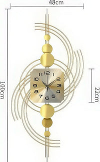 Thumbnail for Contemporary Gold Fanned Wall Sculpture (39.3 x 18.8 Inches)