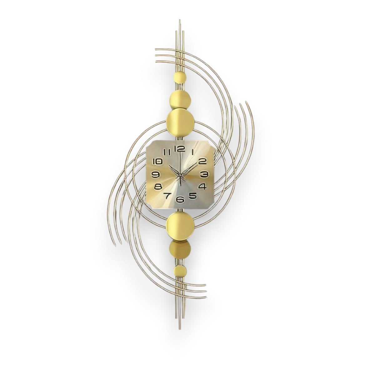 Contemporary Gold Fanned Wall Sculpture (39.3 x 18.8 Inches)