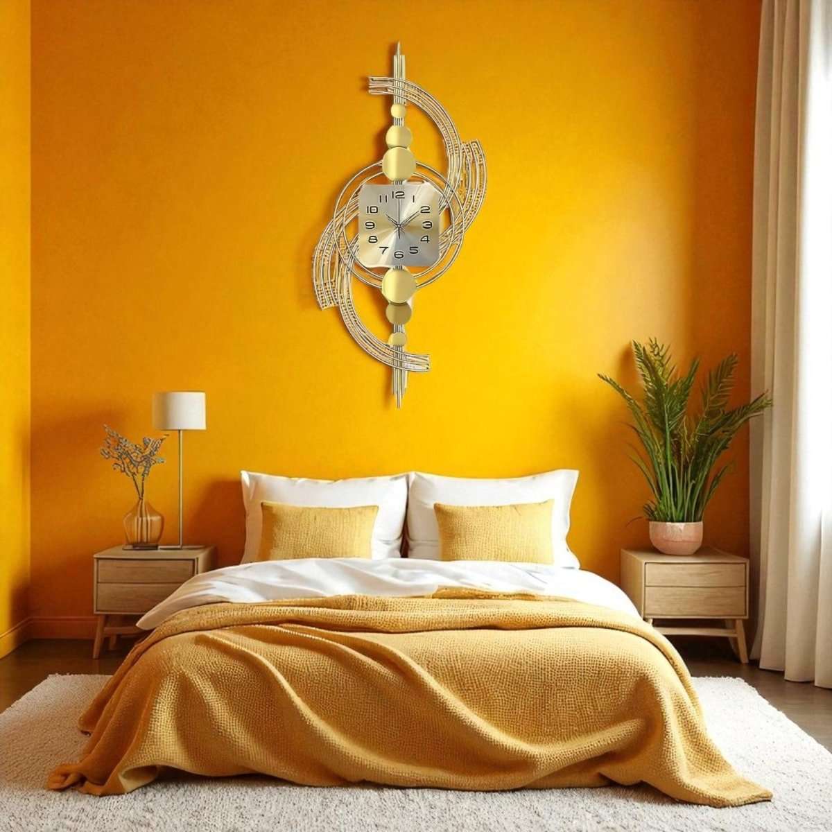 Contemporary Gold Fanned Wall Sculpture (39.3 x 18.8 Inches)