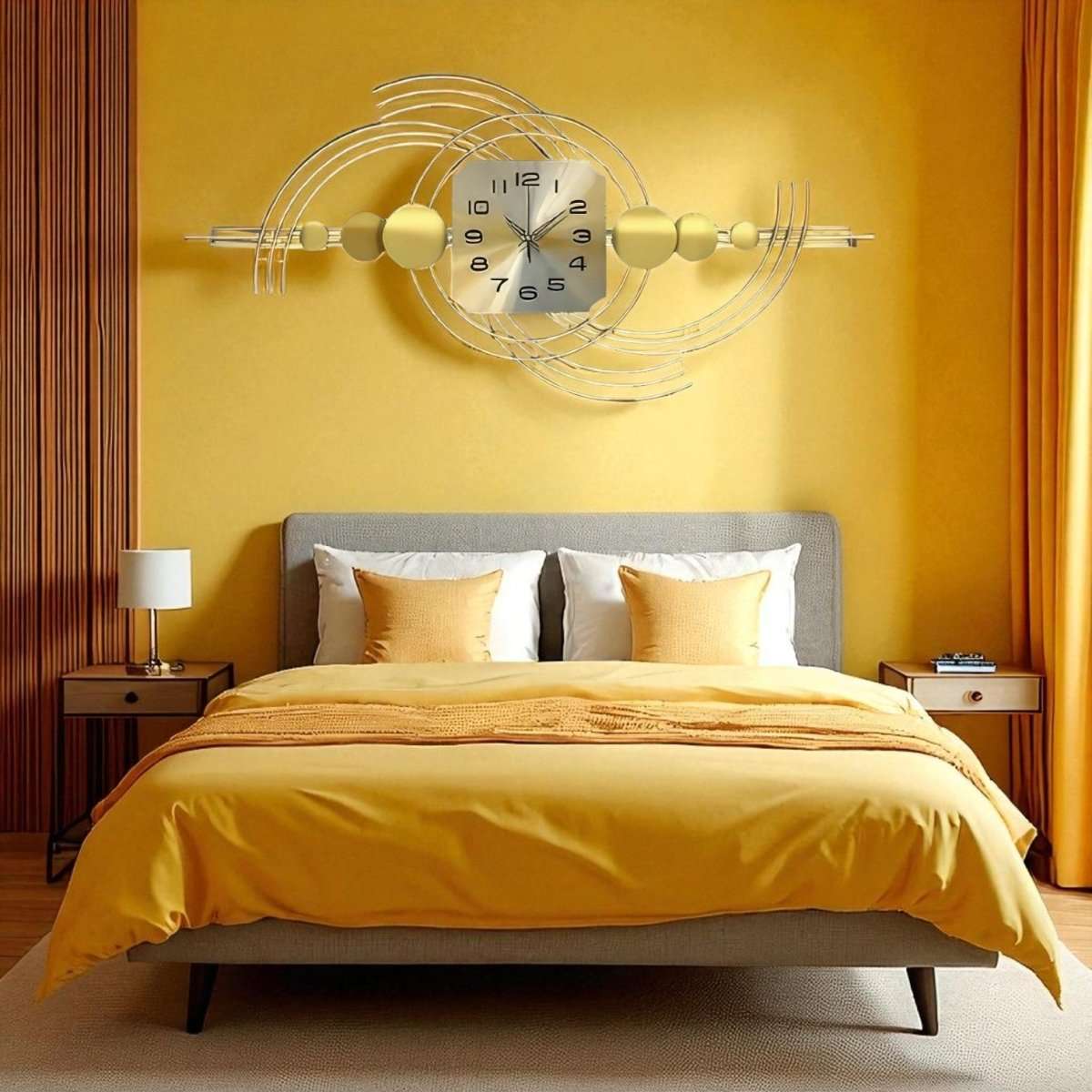Contemporary Gold Fanned Wall Sculpture (Horizontal)