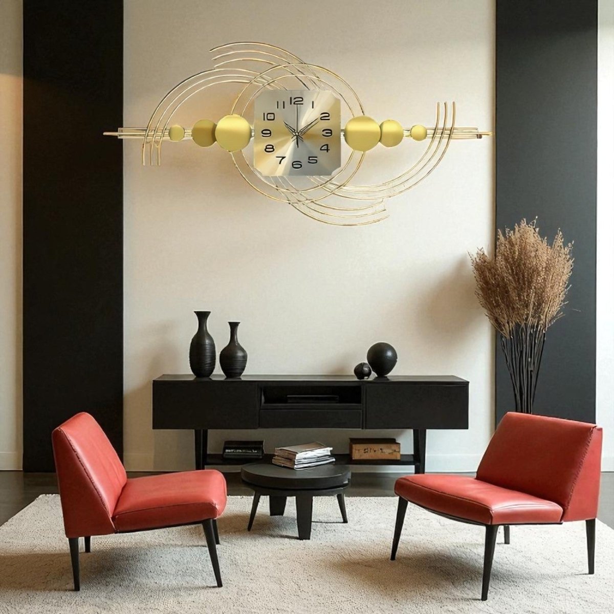 Contemporary Gold Fanned Wall Sculpture (Horizontal)
