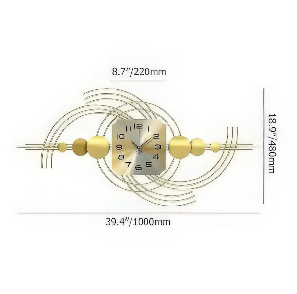 Contemporary Gold Fanned Wall Sculpture (Horizontal)