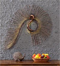 Thumbnail for Contemporary Pipe Peacock Metal Wall Hanging with LED (55 x 27 Inches)
