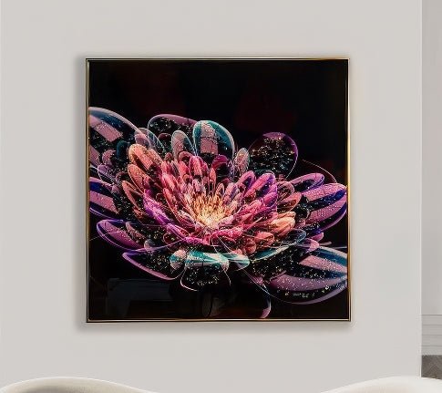 Crystal Gerbera Bloom Crystal Wall Painting (60 x 60 cms)