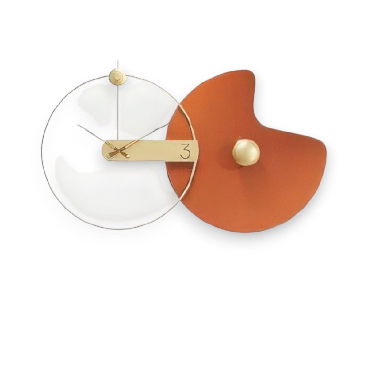 Curved Rhythm Geometric Timepiece (43.3 x 24.8 Inches)