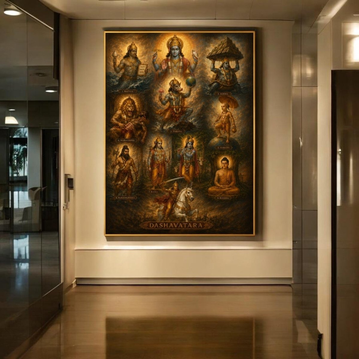 Dashavtar:Avatarana:Sanatana Dharmachakra (24 x 36 Inches)