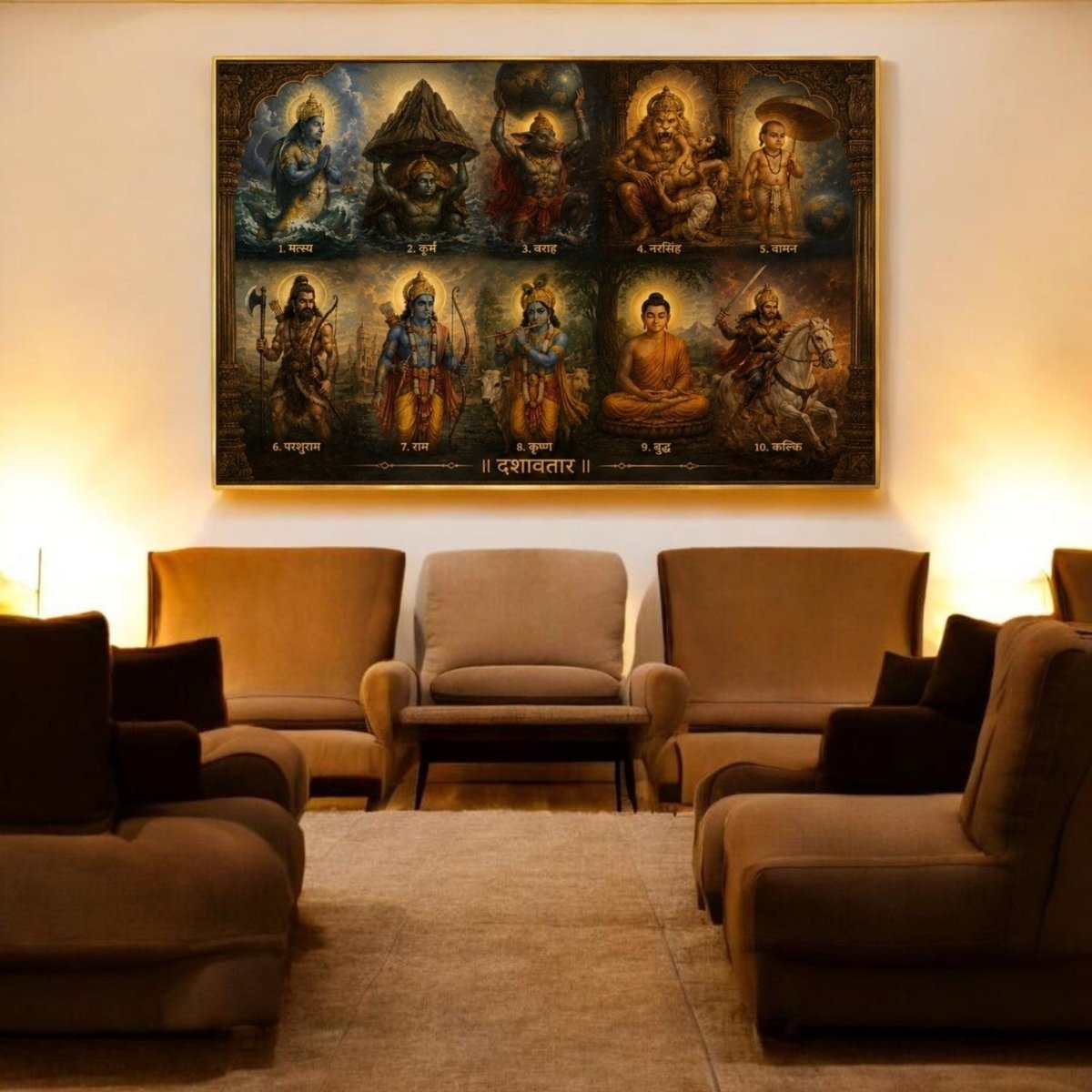 Dashavtar:Dharma Sansthapana: Restoration of Order (36 x 24 Inches)