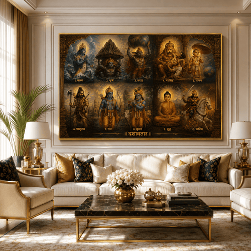 Dashavtar:Dharma Sansthapana: Restoration of Order (36 x 24 Inches)