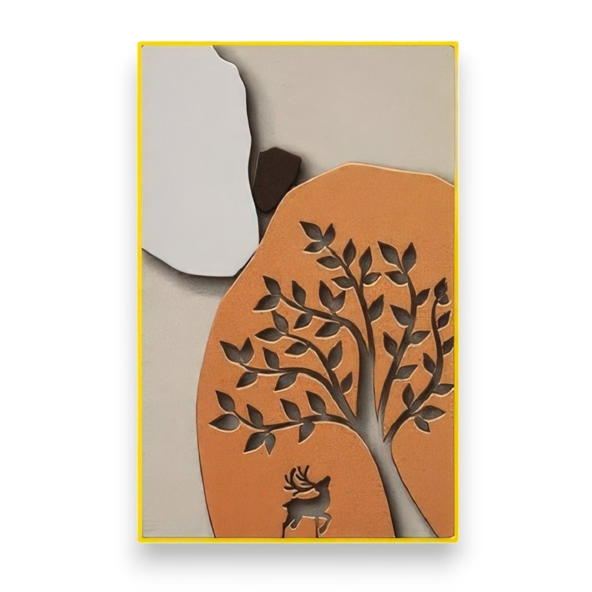 Deer & Tree Silhouette Wall Art (60 x 90 CM)