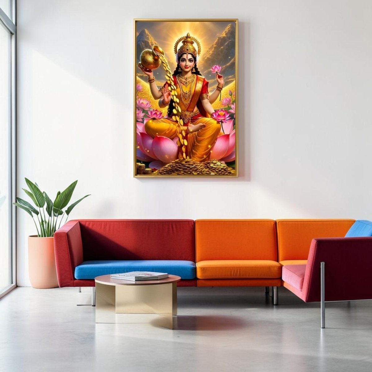 Dhana Lakshmi: Shubh - Labh: Prosperity in the Golden Valley (24 x 36 Inches)