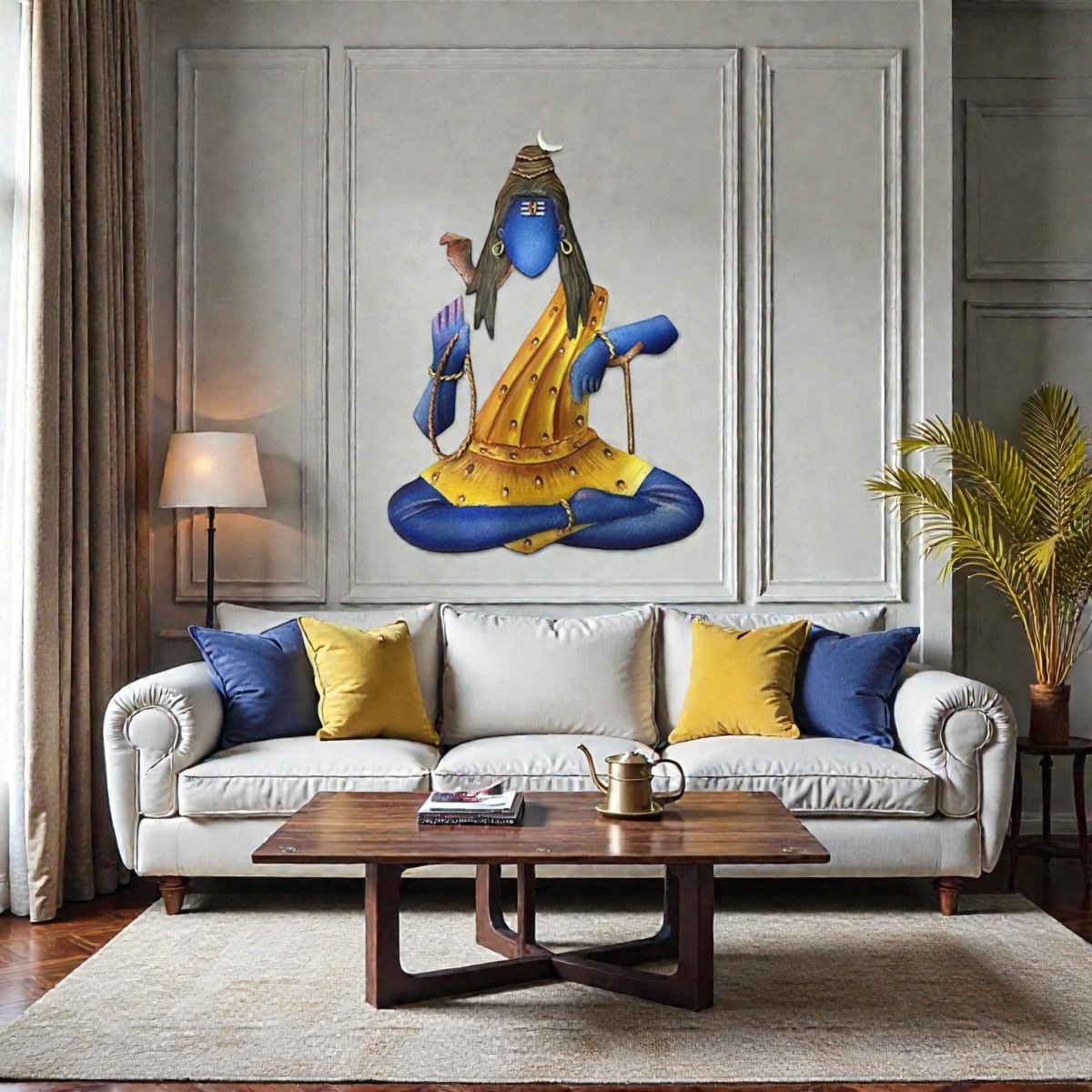 Divine Stillness: The Adiyogi Shiva Zen Art (24 x 20 Inches)