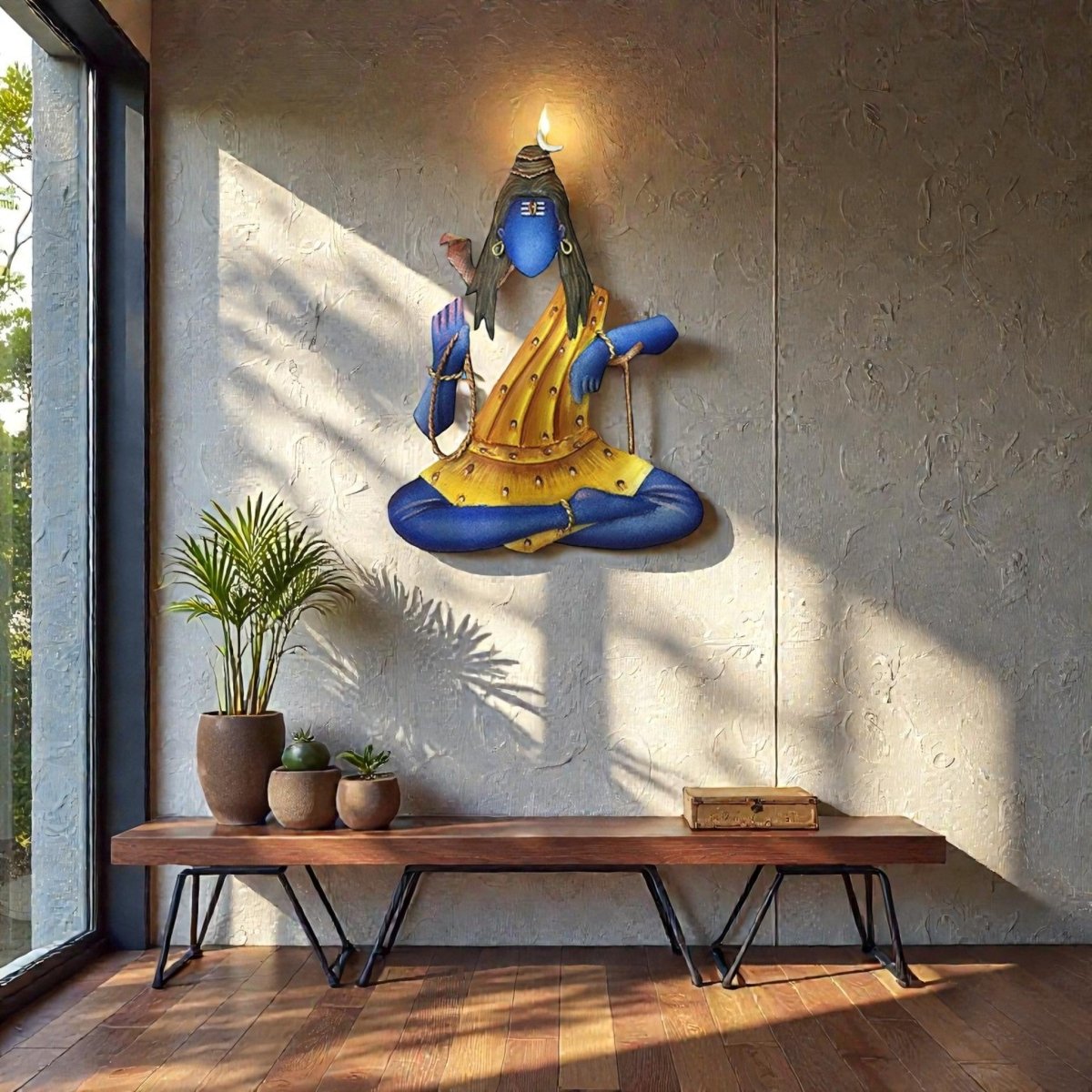 Divine Stillness: The Adiyogi Shiva Zen Art (24 x 20 Inches)