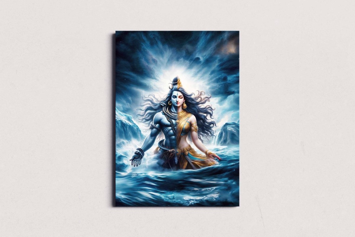 Divine Unity: Ardhnarishwar Shiva And Shakti (24 x 36 Inches)