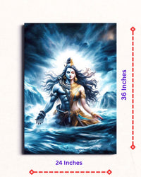 Thumbnail for Divine Unity: Ardhnarishwar Shiva And Shakti (24 x 36 Inches)