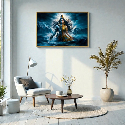 Divine Unity: Ardhnarishwar Shiva And Shakti (Landscape)