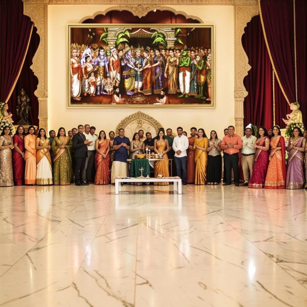 Divya Sriniwas Kalyanam: The Union of Tirumala (48 x 24 Inches)