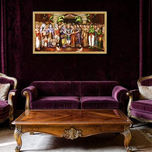 Divya Sriniwas Kalyanam: The Union of Tirumala (48 x 24 Inches)
