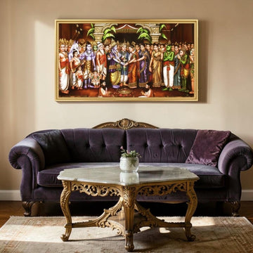 Divya Sriniwas Kalyanam: The Union of Tirumala (48 x 24 Inches)